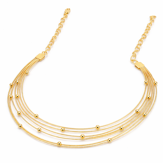 The Milanese Tassel: Gold Vermeil Italian 925 Silver Hasli Necklace