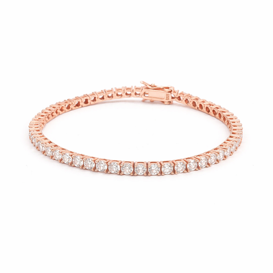 Rose gold tennis bracelet
