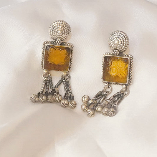 Golden Glow Pure 925 Silver Jhumkis