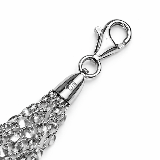 Luxe Multi-Strand 925 Silver Bracelet
