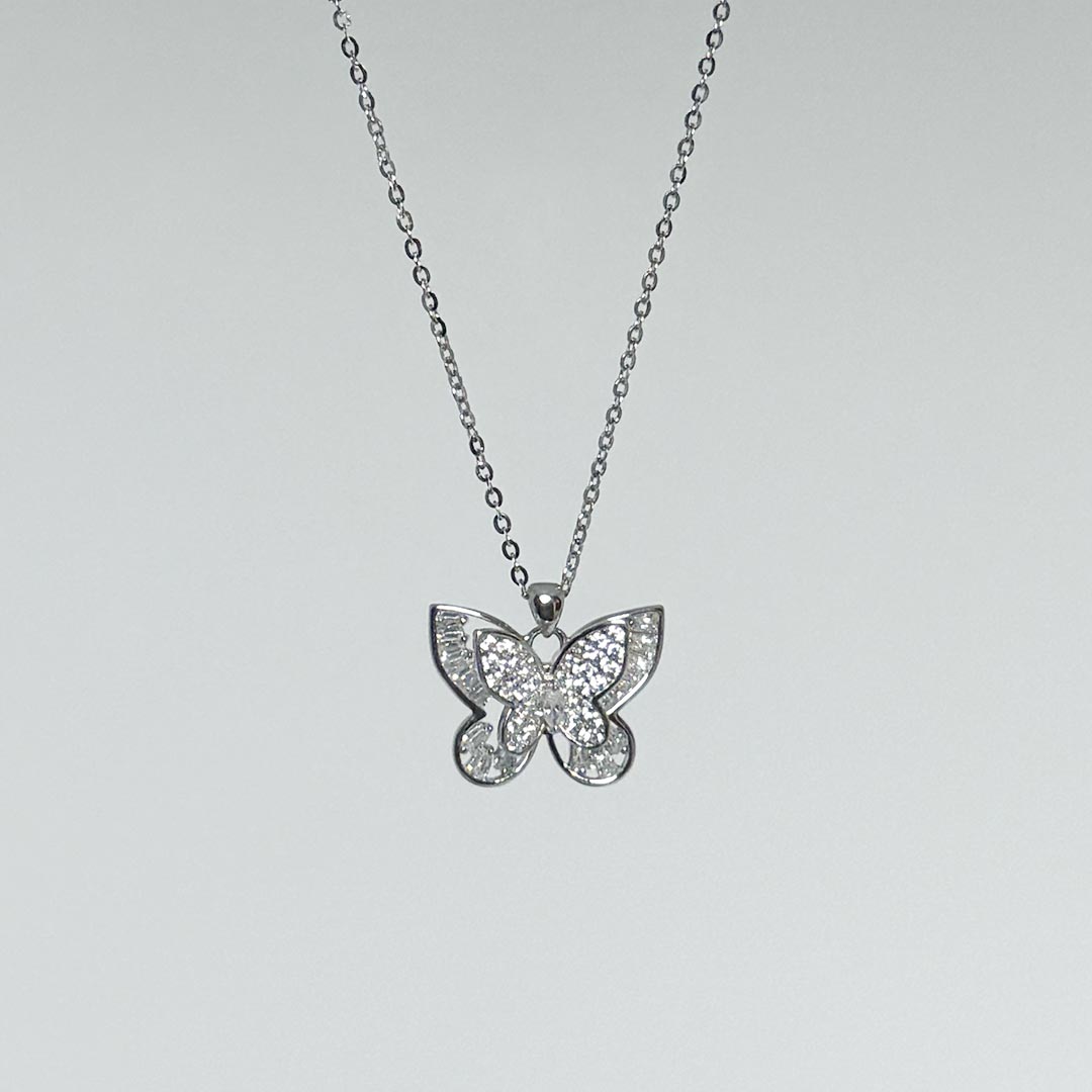 Fluttering Grace Necklace Pure 925 Silver