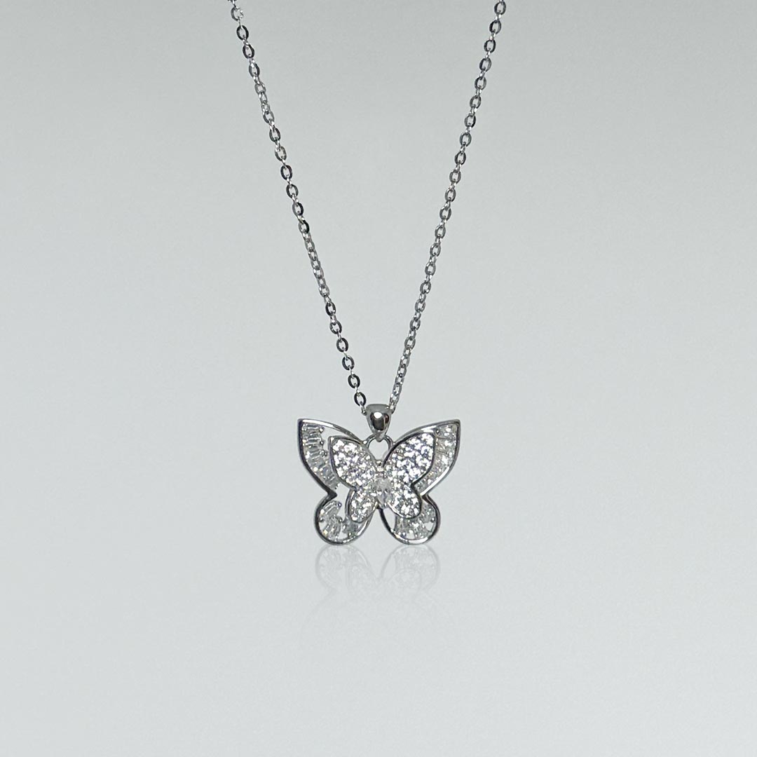 Fluttering Grace Necklace Pure 925 Silver