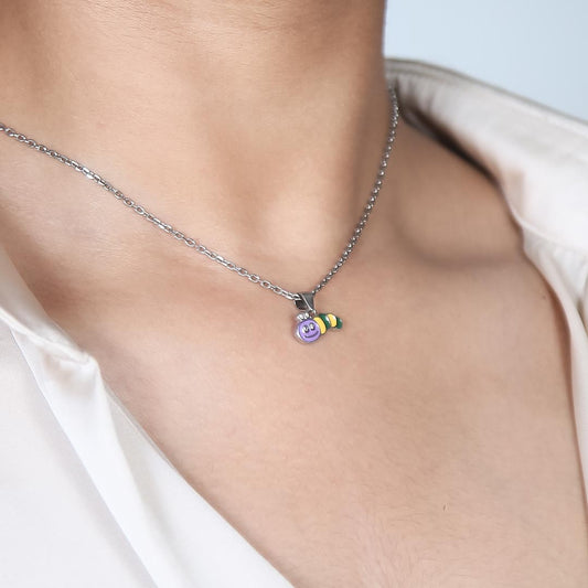 Caterpillar Pendant Pure 925 Silver