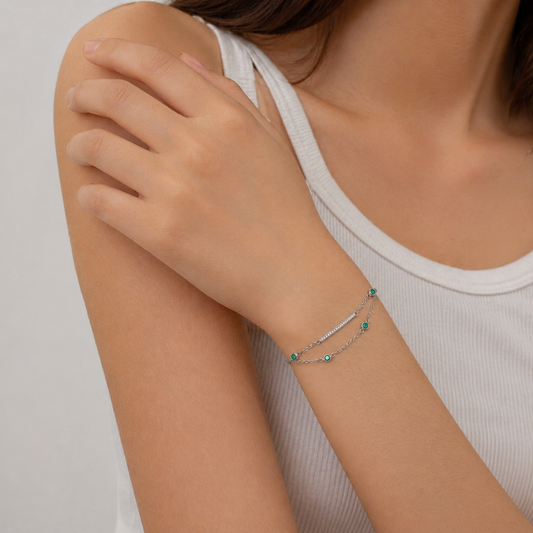 Verde Luxe Double Layer Bracelet