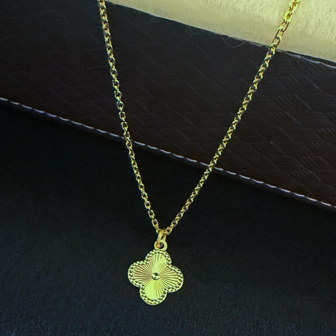Clove Gold Coated Necklace Pure 925 Silver