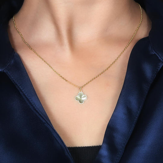 Clove Gold Coated Necklace Pure 925 Silver