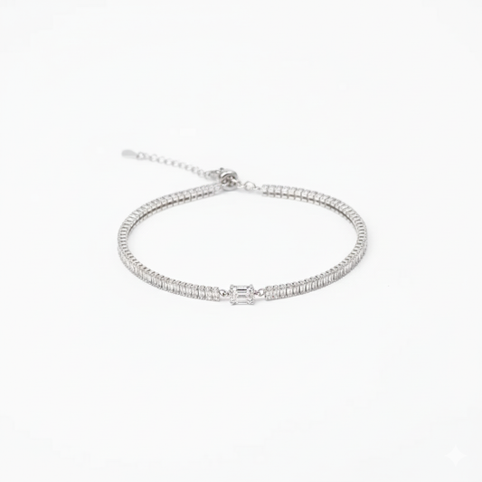 Lustre Line – 925 Silver Tennis Bracelet