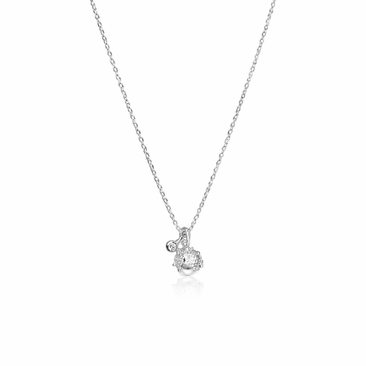 Pearl Bloom Chain Pendant Pure 925 Silver Taravya
