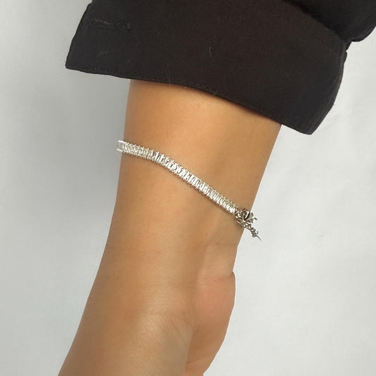 Lustre Line – 925 Silver Tennis Bracelet