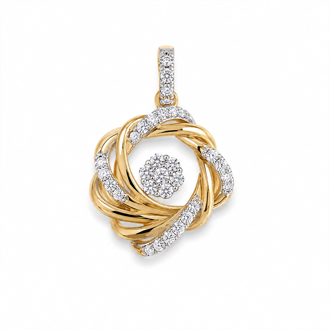 Golden Bloom Pendant Set
