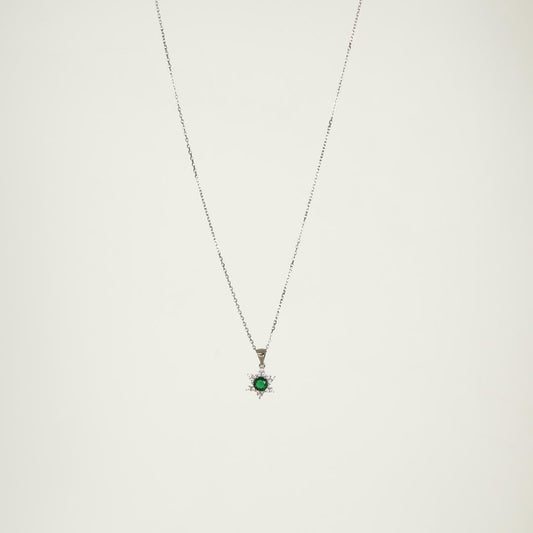 Enchanted Emerald Necklace Pure 925 Silver