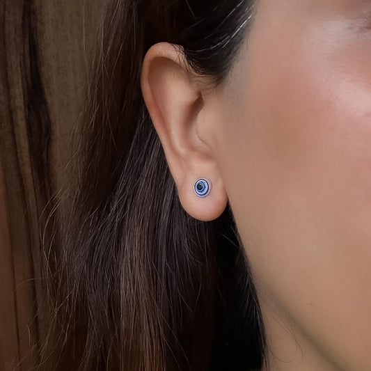 Evil Eye Mini Earrings Pure 925 Silver