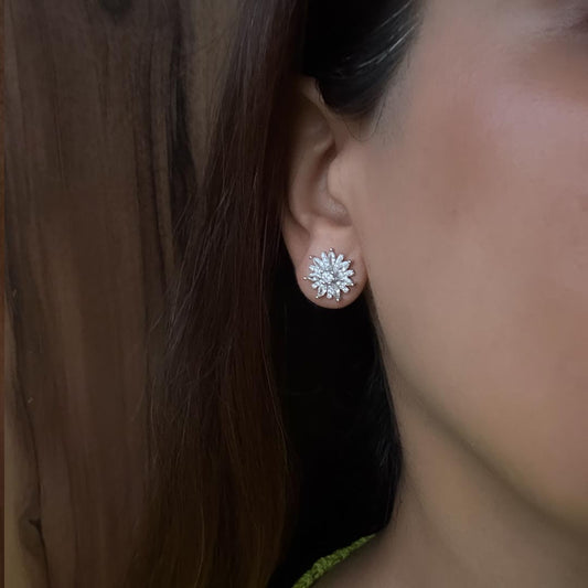 Flora Glow Studs Pure 925 Silver