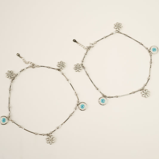Bloom & Charm Evil Eye Anklet