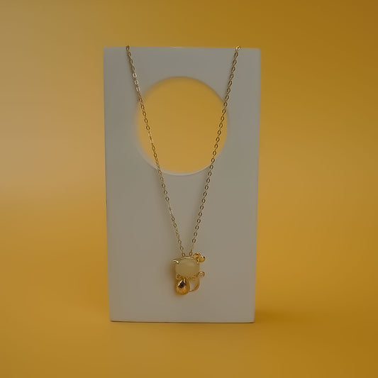 Golden Whiskers Necklace – 925 Sterling Silver with Gold Finish