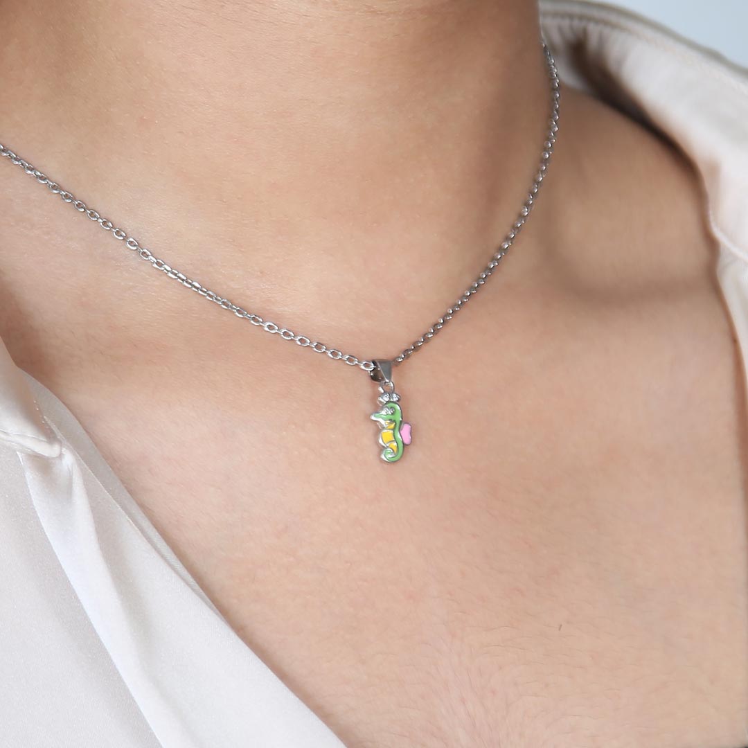 Green Dragon Pendant Pure 925 Silver