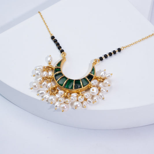Emerald Grace 925 Silver Pearl Mangalsutra