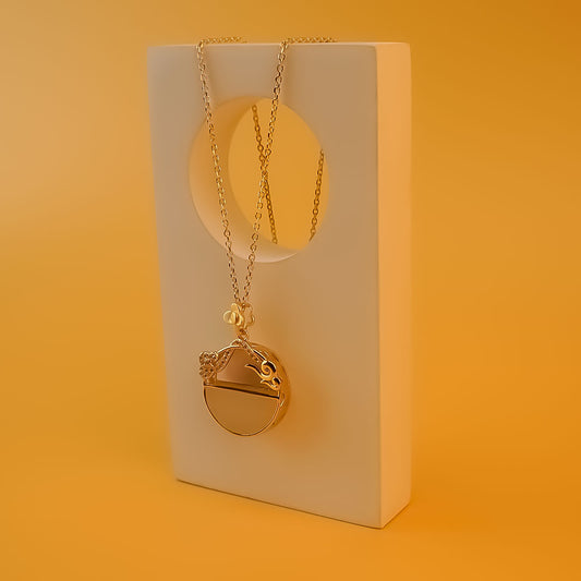 Half Circle Floral Necklace | 925 Silver