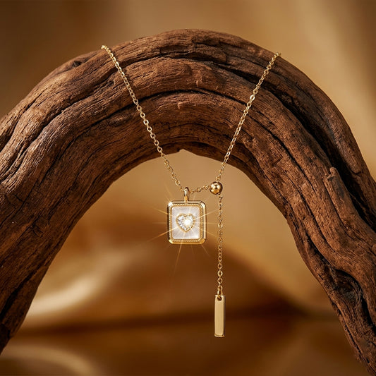 Heart Drop Necklace Set