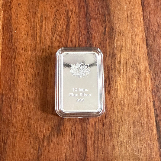 Pure 999 Silver Ingot - 10 Grams with Case