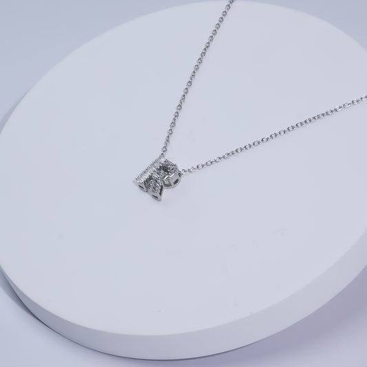 Letter-R-Necklace Pure 925 Silver