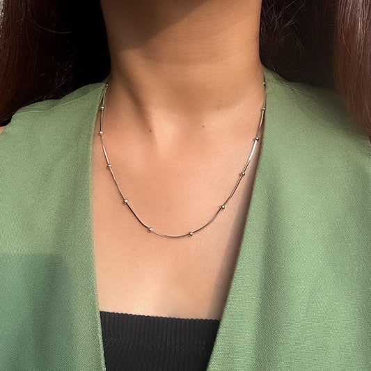 Bead Link Italian 925 Silver Chain