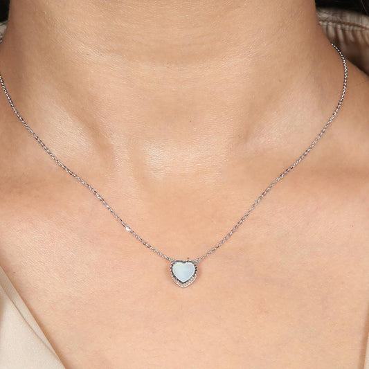 Eternal Heart Mini Pendant Necklace Pure 925 Silver