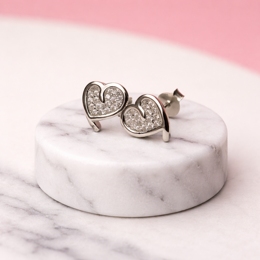 Mini Heart Studs Earrings