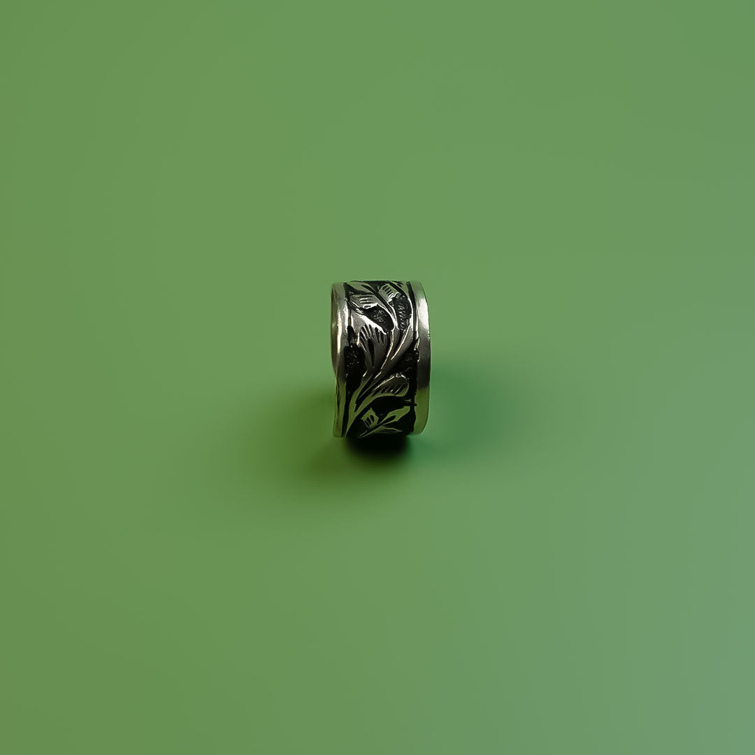 Oxidized Elegance Adjustable Ring Band