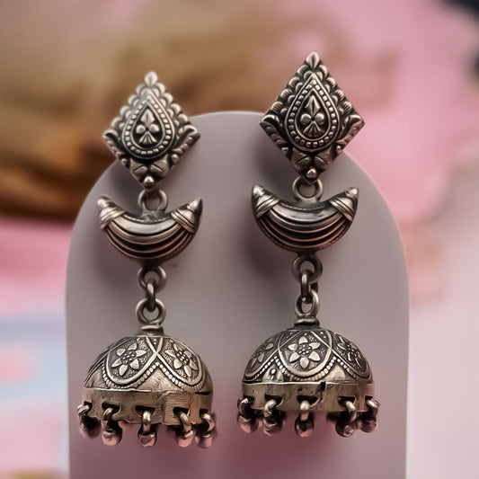 Chaand Baliya 925 Silver Earrings