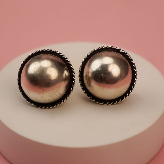 Timeless Oxidized Silver Studs