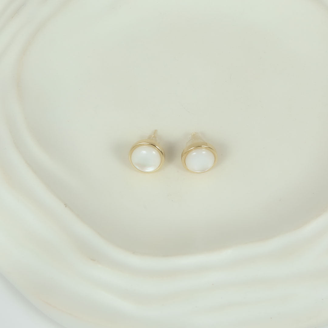 Pearl Aura Studs Earrings Pure 925 Silver