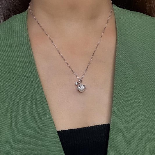 Pearl Bloom Chain Pendant Pure 925 Silver