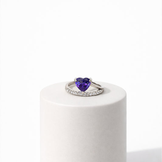 Purple Heart Adjustable Ring
