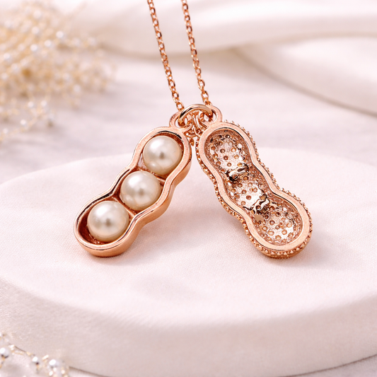 Rose gold Peanut Necklace | 925 Silver
