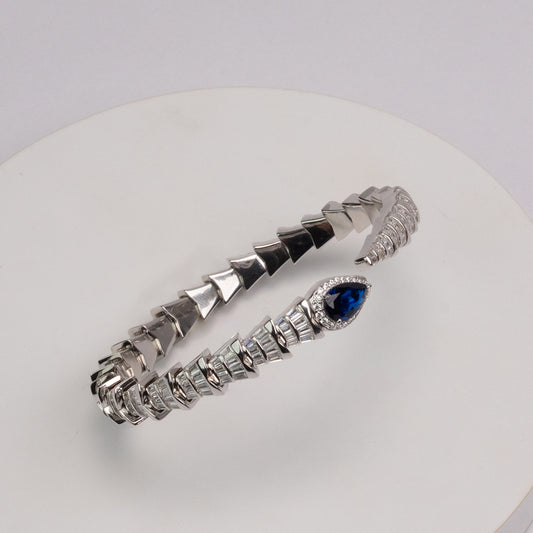 Serpent Bluestone 925 Silver Bracelet