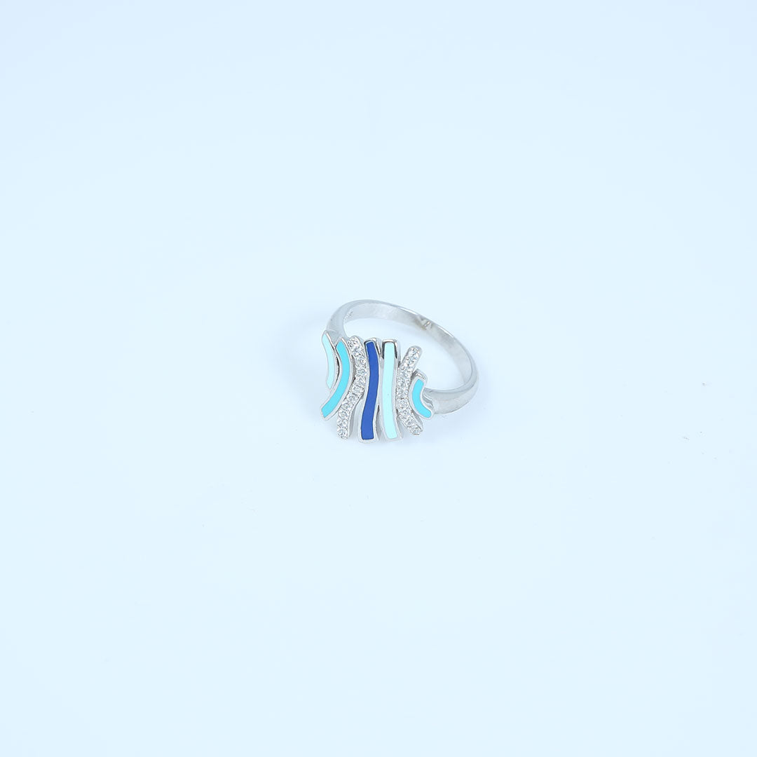 Azure Wave Ring Pure 925 Silver