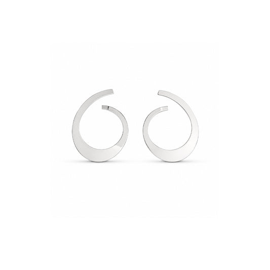 Silver Open Hoop Earrings