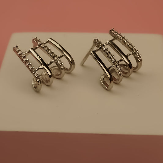 Silver Stride 925 Silver Huggies