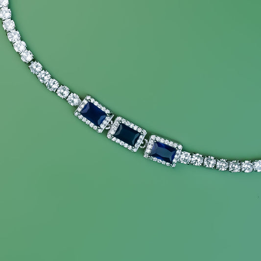 Midnight Glow Adjustable Silver Bracelet