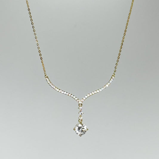 Starlit Drop Necklace Pure 925 Silver