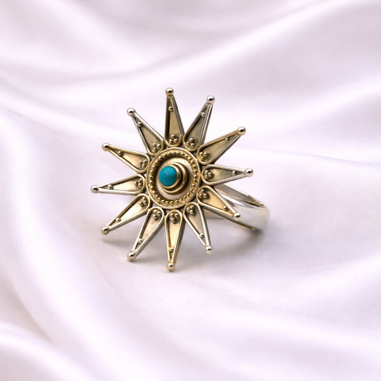 Tara Turquoise Adjustable Ring