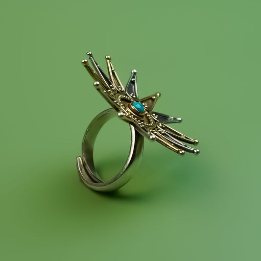 Tara Turquoise Adjustable Ring