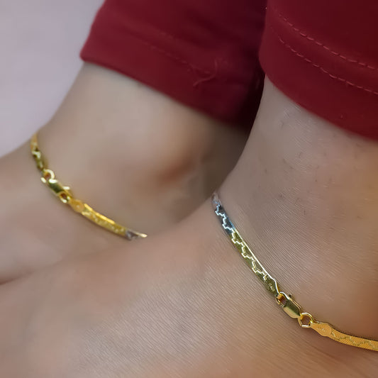 Reva Tricolor Italian Reversible Anklet