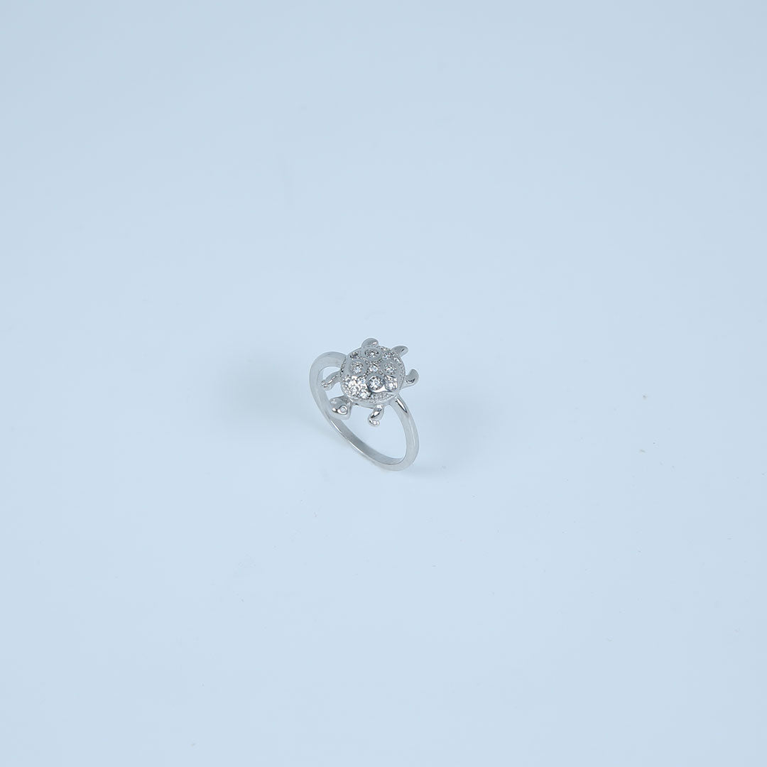 Turtle Spark Ring Pure 925 Silver