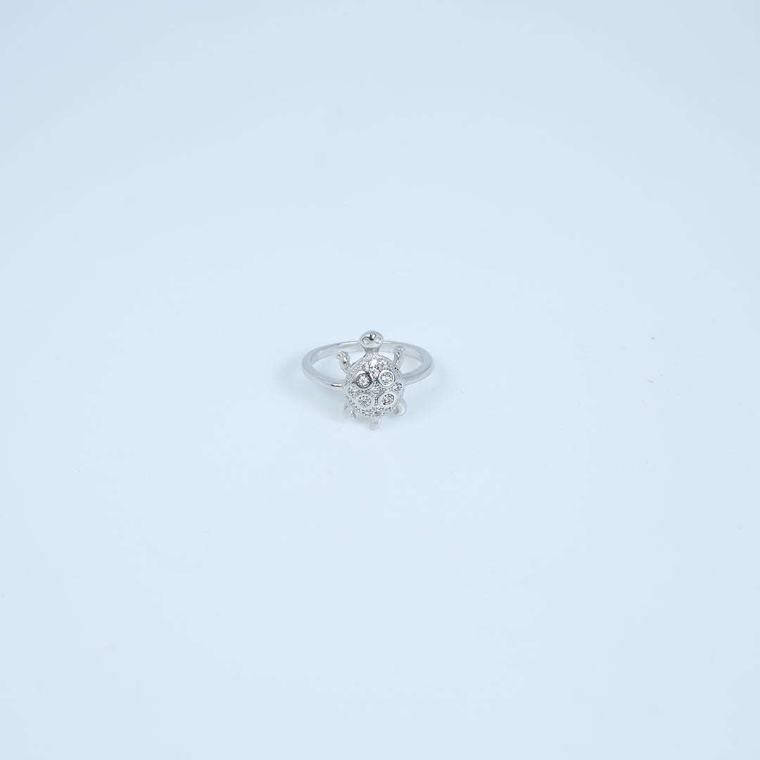 Turtle Spark Ring Pure 925 Silver