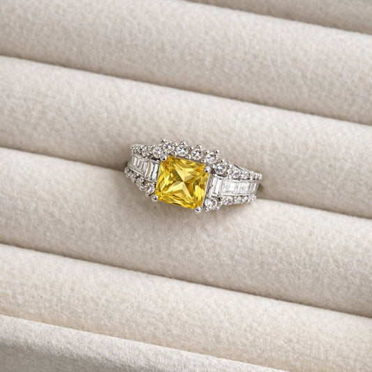 Yellow Radiance Adjustable Ring