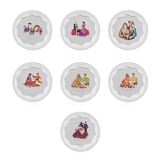 Satya Padi Wedding 999 Silver Coin Box (7 Coins)