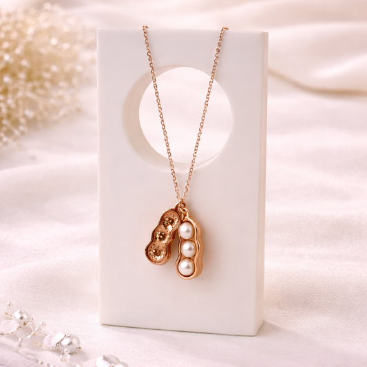 Rose gold Peanut Necklace | 925 Silver