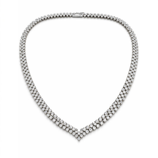 Shimmer Bar Necklace Set — Pure 925 Sterling Silver
